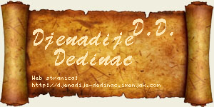 Đenadije Dedinac vizit kartica